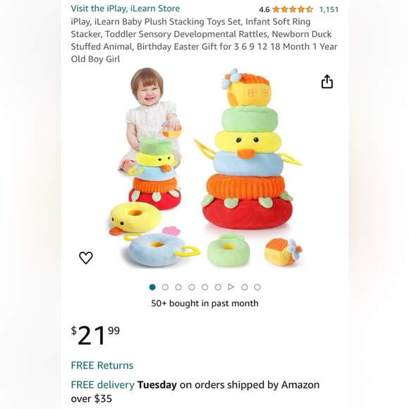 Baby Soft Stackable Toy - Picture 10 of 11